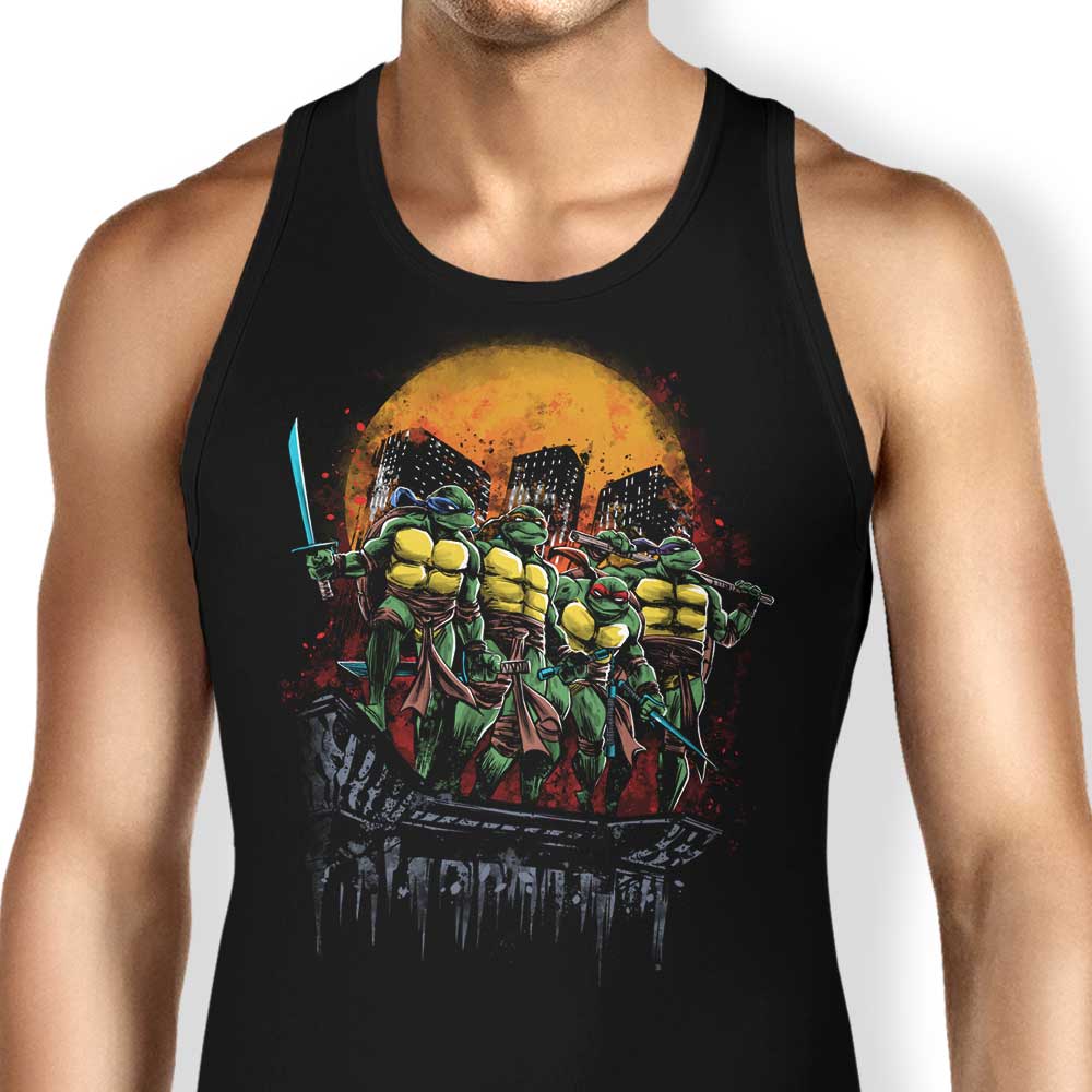 Turtles on the Roof Tank Top - Adult & Kids T-Shirts, Sweatshirts & Hoodies apparel design preview 1