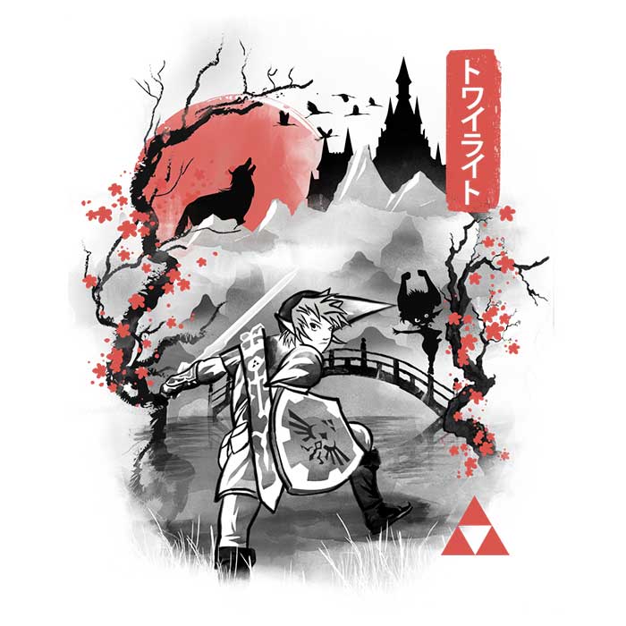 Twilight Sumi-e Men's Apparel - Adult & Kids T-Shirts, Sweatshirts & Hoodies apparel design preview 2