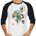 Twilight Watercolor 3/4 Sleeve Raglan - Adult & Kids T-Shirts, Sweatshirts & Hoodies apparel design preview 1