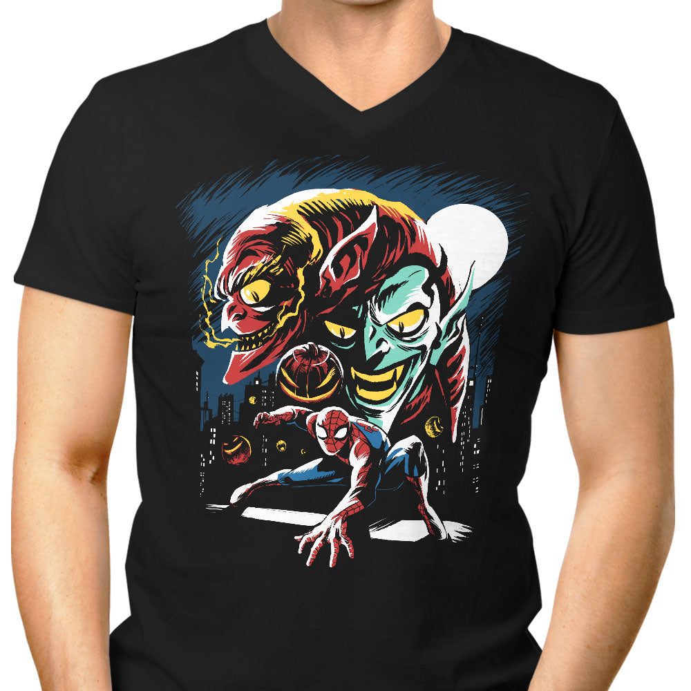Twin Goblins Men's V-Neck - Adult & Kids T-Shirts, Sweatshirts & Hoodies apparel design preview 1