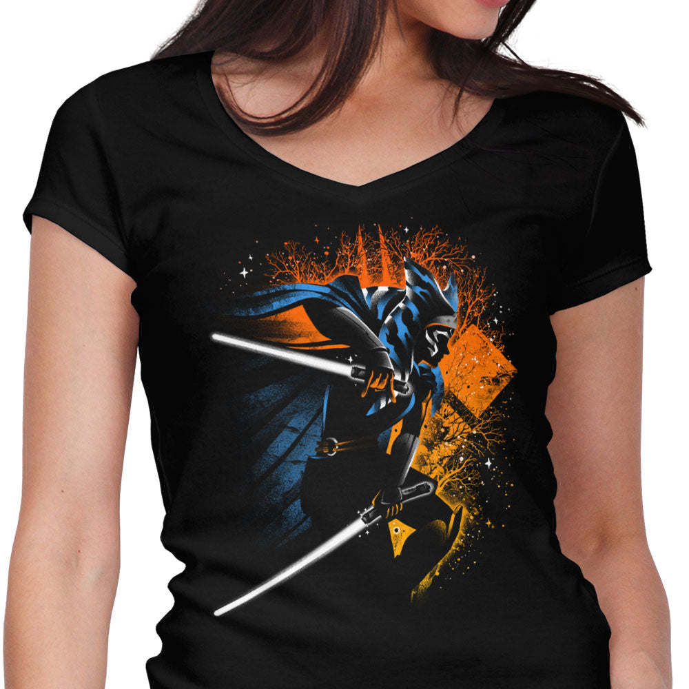 Twin White Blades Women's V-Neck - Adult & Kids T-Shirts, Sweatshirts & Hoodies apparel design preview 1
