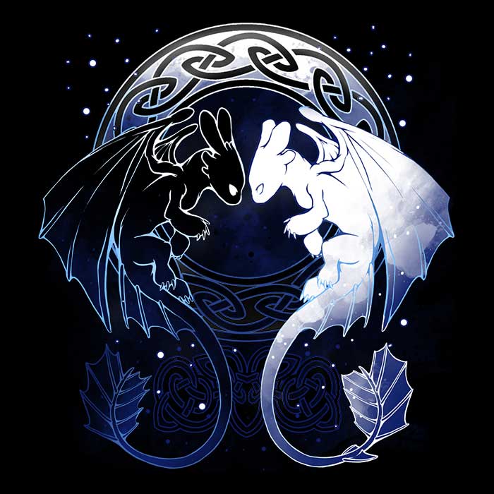 Two Dragons Men's V-Neck - Adult & Kids T-Shirts, Sweatshirts & Hoodies apparel design preview 2