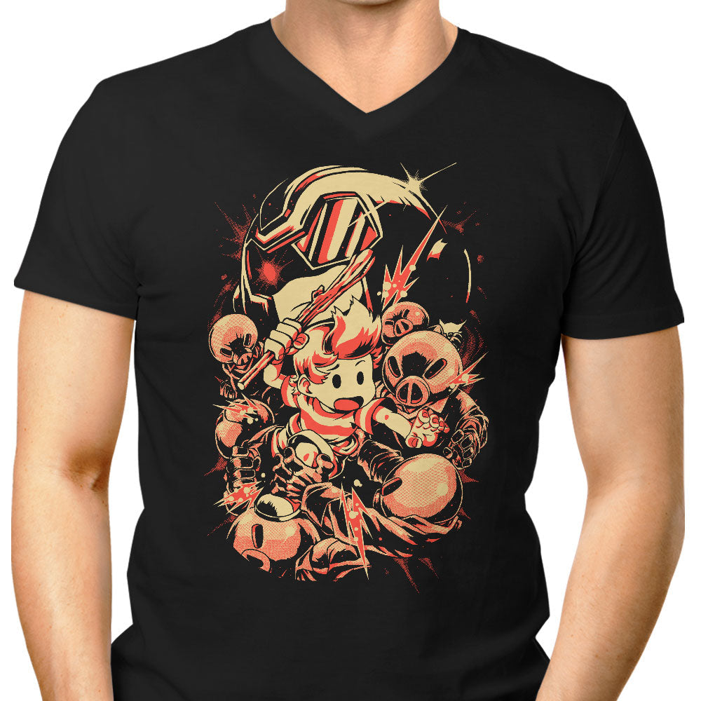 Two Paths Men's V-Neck - Adult & Kids T-Shirts, Sweatshirts & Hoodies apparel design preview 1