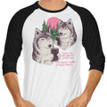 Two Wolves 3/4 Sleeve Raglan - Adult & Kids T-Shirts, Sweatshirts & Hoodies apparel design preview 1