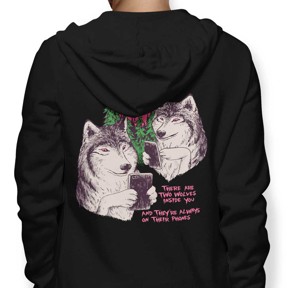 Two Wolves - Adult & Kids T-Shirts, Sweatshirts & Hoodies apparel design preview 1