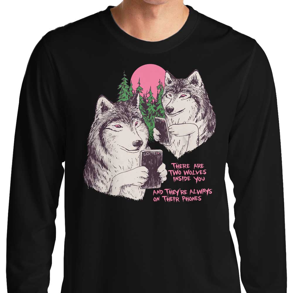 Two Wolves - Adult & Kids T-Shirts, Sweatshirts & Hoodies apparel design preview 1