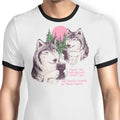 Two Wolves Ringer - Adult & Kids T-Shirts, Sweatshirts & Hoodies apparel design preview 1