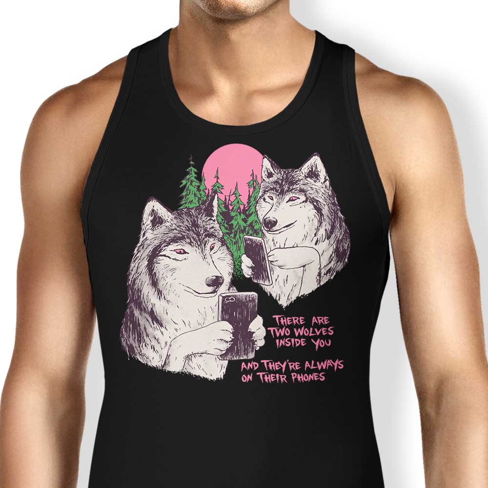 Two Wolves Tank Top - Adult & Kids T-Shirts, Sweatshirts & Hoodies apparel design preview 1