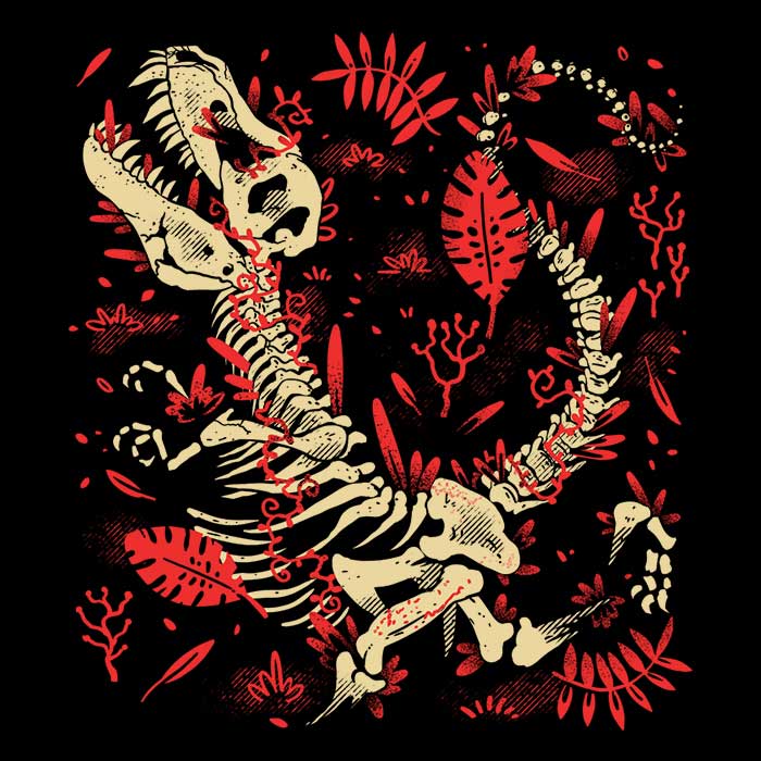 Tyrannosaurus Fossils Men's V-Neck - Adult & Kids T-Shirts, Sweatshirts & Hoodies apparel design preview 2