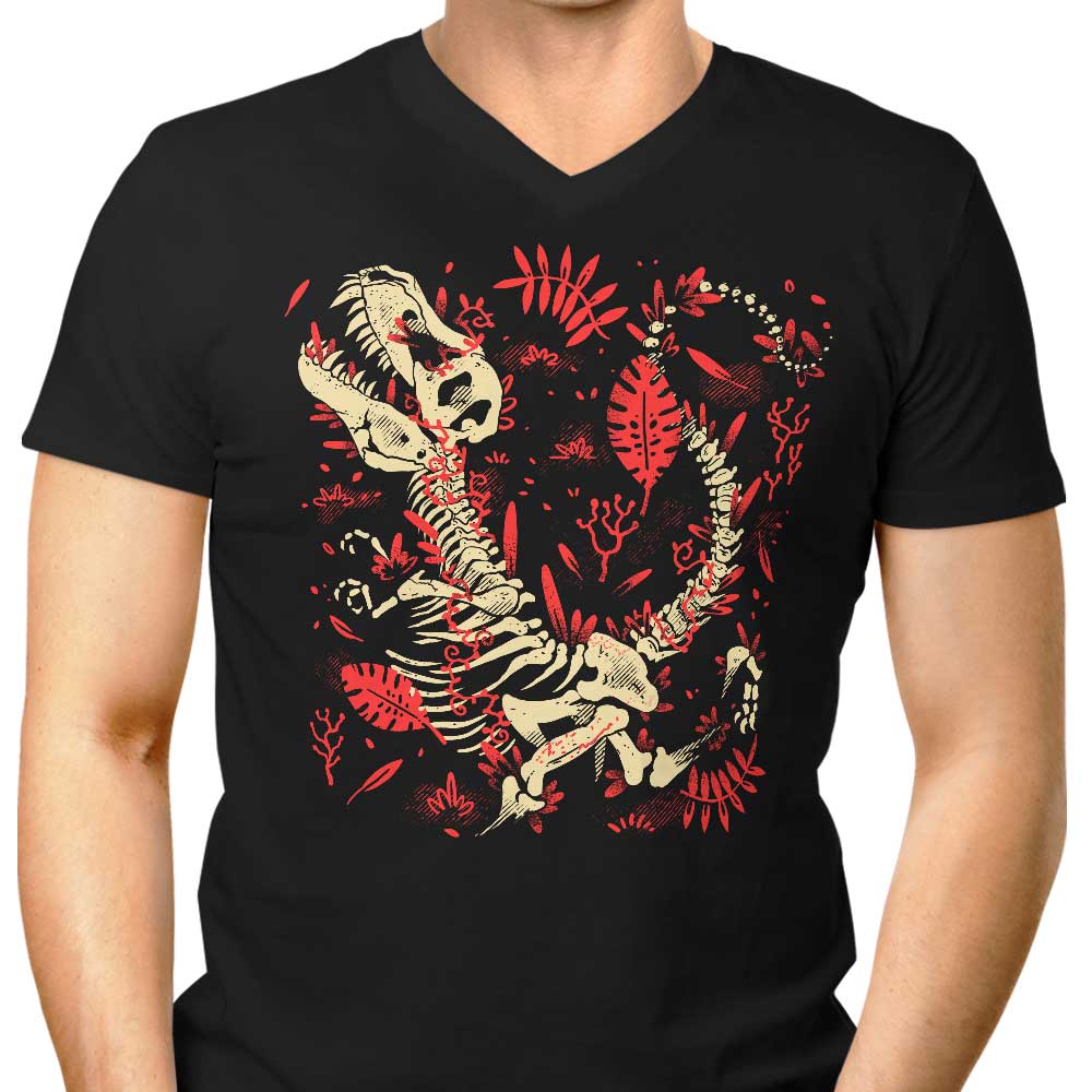 Tyrannosaurus Fossils Men's V-Neck - Adult & Kids T-Shirts, Sweatshirts & Hoodies apparel design preview 1