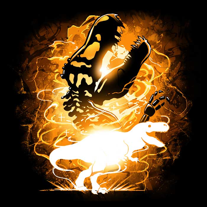 Tyrannosaurus Silhouette Coasters - Adult & Kids T-Shirts, Sweatshirts & Hoodies apparel design preview 1