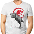 Tyrannosaurus Sumi-e Men's V-Neck - Adult & Kids T-Shirts, Sweatshirts & Hoodies apparel design preview 1