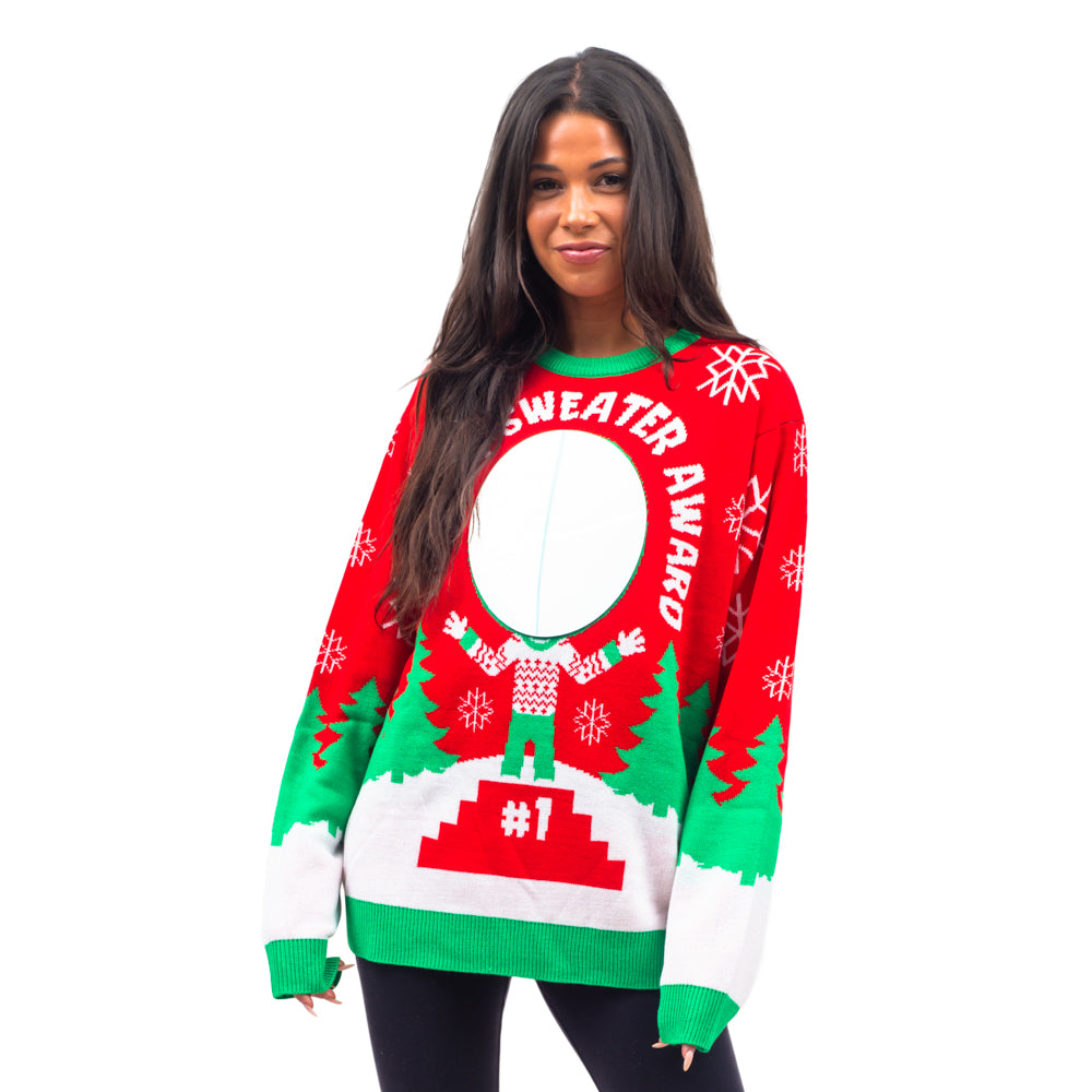 Interactive 3D Mirror "Ugliest Sweater Award" Ugly Christmas Sweater product image