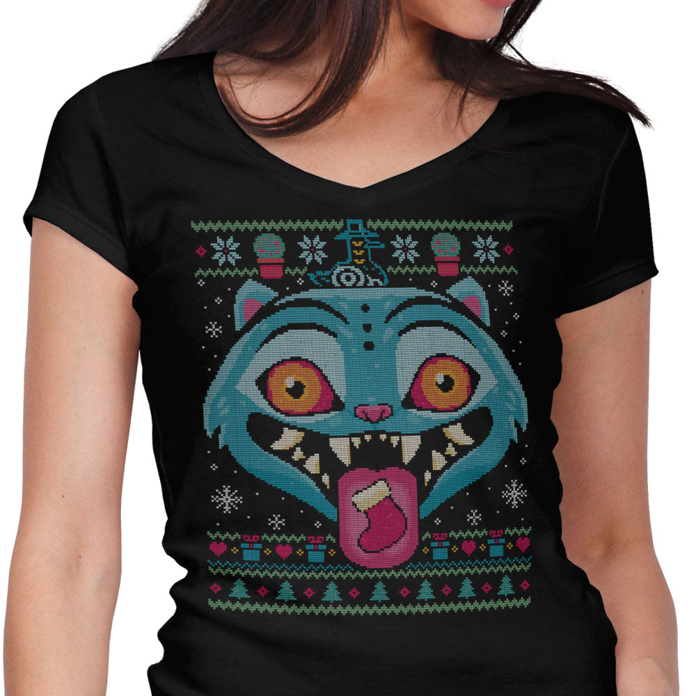 Ugly Derpy Sweater Women's V-Neck - Adult & Kids T-Shirts, Sweatshirts & Hoodies apparel design preview 1