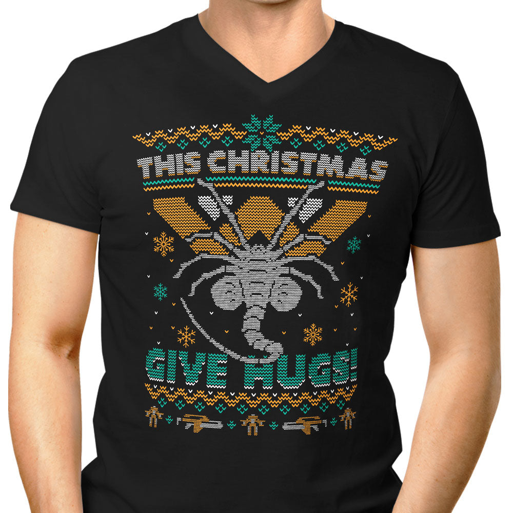 Ugly Xmas Hugs Men's V-Neck - Adult & Kids T-Shirts, Sweatshirts & Hoodies apparel design preview 1