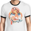 Ukiyo Fire Ringer - Adult & Kids T-Shirts, Sweatshirts & Hoodies apparel design preview 1
