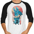 Ukiyo-e Aura 3/4 Sleeve Raglan - Adult & Kids T-Shirts, Sweatshirts & Hoodies apparel design preview 1