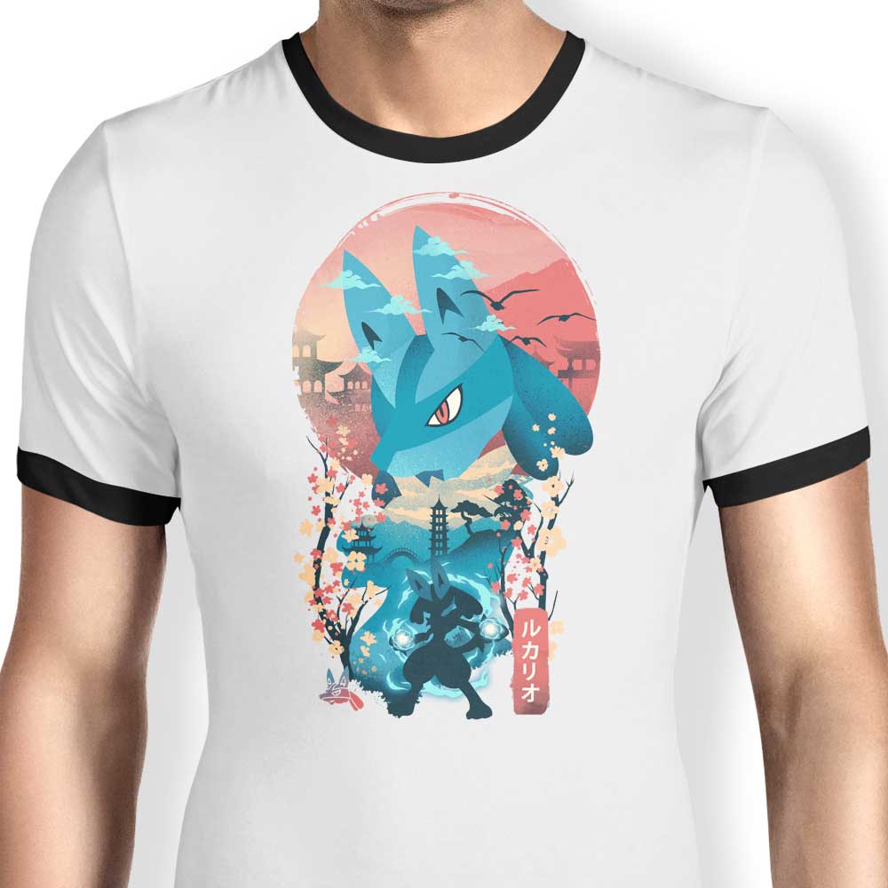 Ukiyo-e Aura Ringer - Adult & Kids T-Shirts, Sweatshirts & Hoodies apparel design preview 1