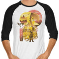 Ukiyo-e Courage 3/4 Sleeve Raglan - Adult & Kids T-Shirts, Sweatshirts & Hoodies apparel design preview 1