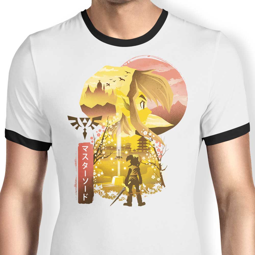 Ukiyo-e Courage Ringer - Adult & Kids T-Shirts, Sweatshirts & Hoodies apparel design preview 1