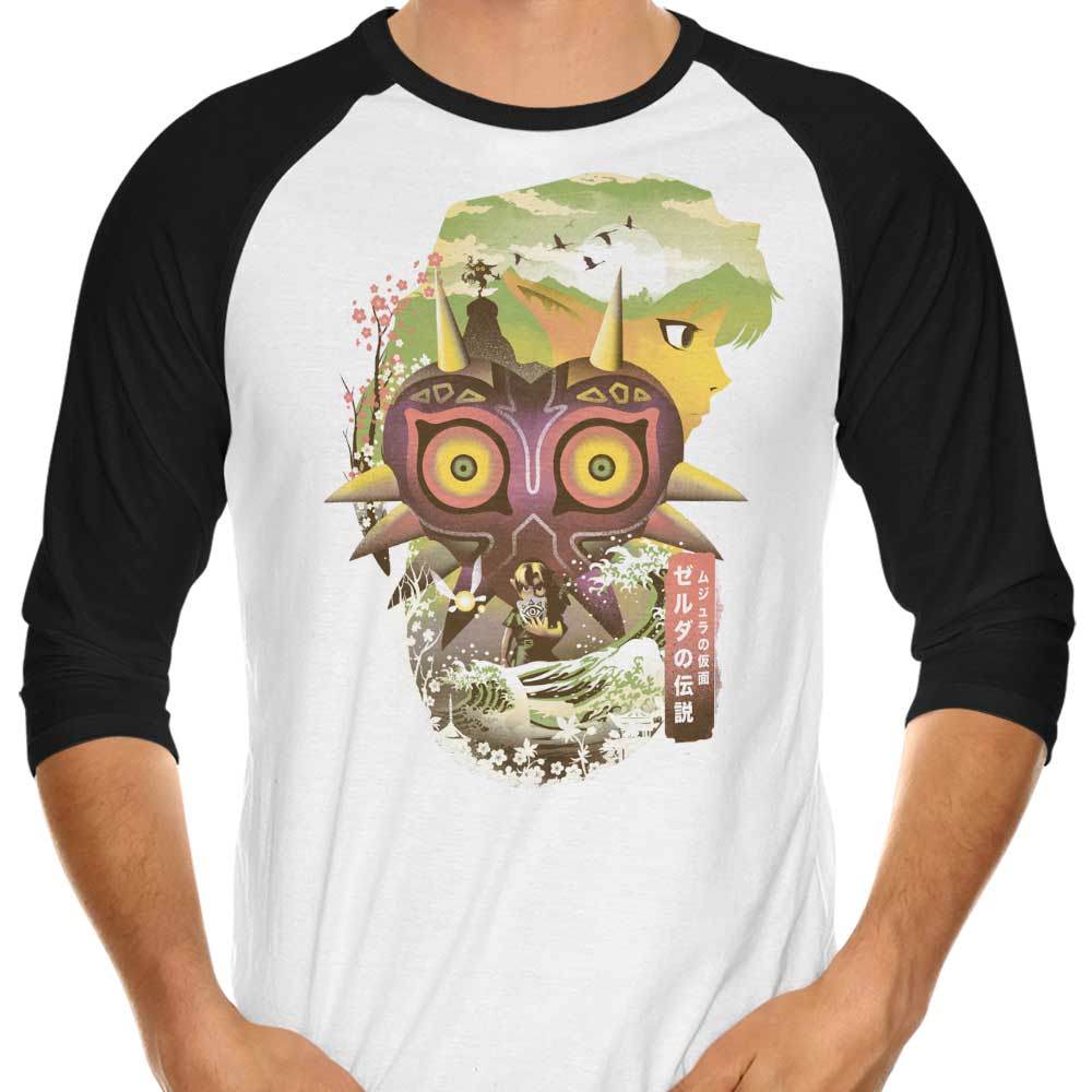 Ukiyo-e Fate 3/4 Sleeve Raglan - Adult & Kids T-Shirts, Sweatshirts & Hoodies apparel design preview 1