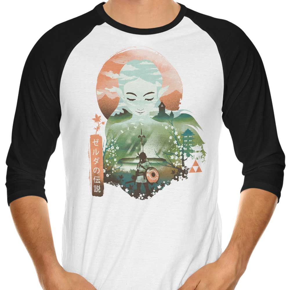 Ukiyo-e Wisdom 3/4 Sleeve Raglan - Adult & Kids T-Shirts, Sweatshirts & Hoodies apparel design preview 1