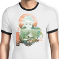 Ukiyo-e Wisdom Ringer - Adult & Kids T-Shirts, Sweatshirts & Hoodies apparel design preview 1