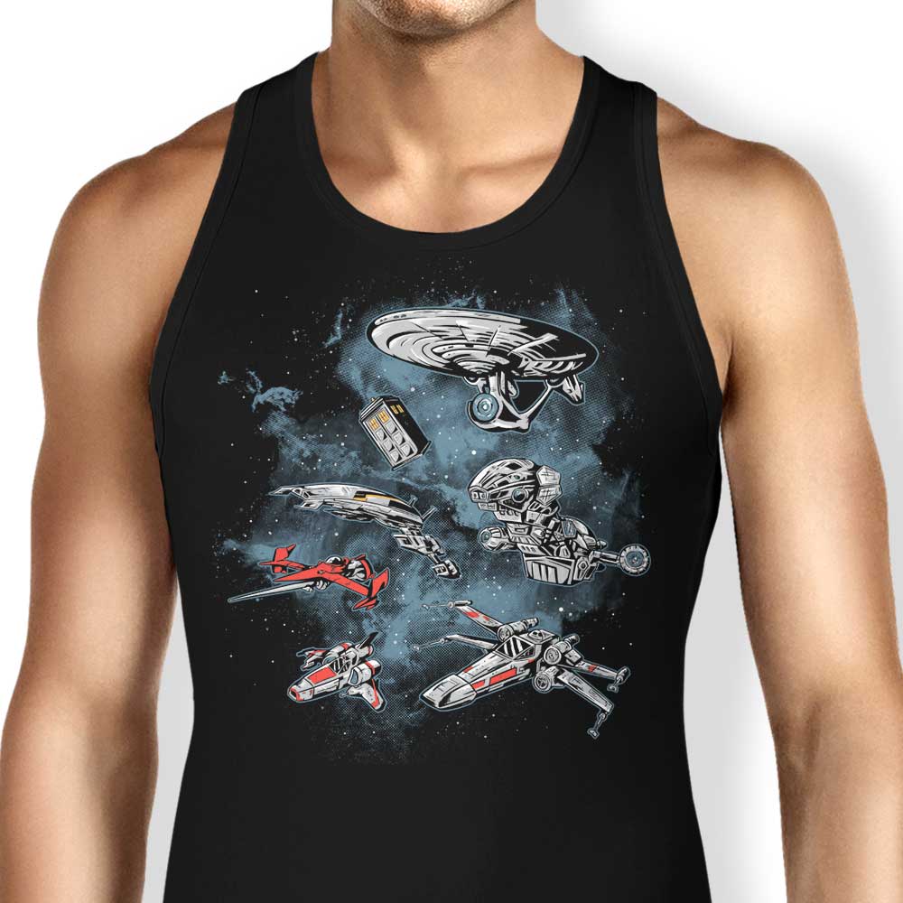 Ultimate Space Fleet Tank Top - Adult & Kids T-Shirts, Sweatshirts & Hoodies apparel design preview 1