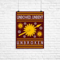 Unbowed. Unwrapped. Unbroken. Poster - Adult & Kids T-Shirts, Sweatshirts & Hoodies apparel design preview 1