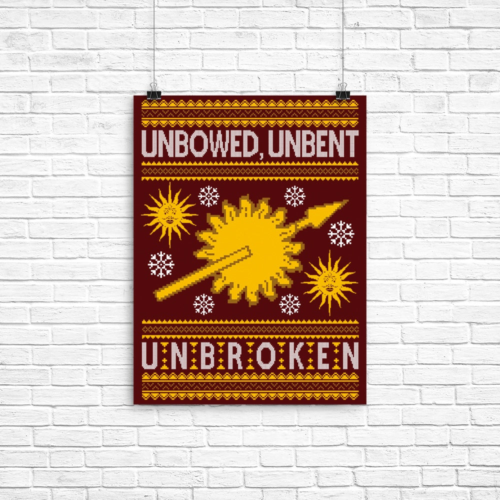 Unbowed. Unwrapped. Unbroken. Poster - Adult & Kids T-Shirts, Sweatshirts & Hoodies apparel design preview 1