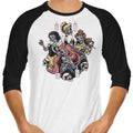 Undead Princesses 3/4 Sleeve Raglan - Adult & Kids T-Shirts, Sweatshirts & Hoodies apparel design preview 1