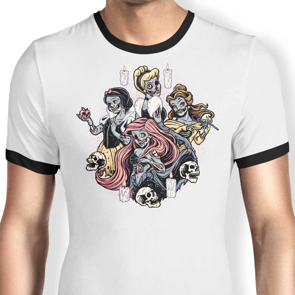 Undead Princesses Ringer - Adult & Kids T-Shirts, Sweatshirts & Hoodies apparel design preview 1