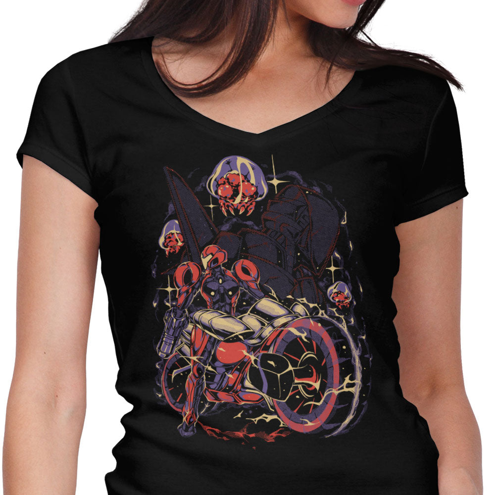 Under New Stars Women's V-Neck - Adult & Kids T-Shirts, Sweatshirts & Hoodies apparel design preview 1
