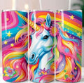 Colorful Unicorn 20 oz Skinny Tumbler Cup With Straw - Adult & Kids T-Shirts, Sweatshirts & Hoodies apparel design preview 1
