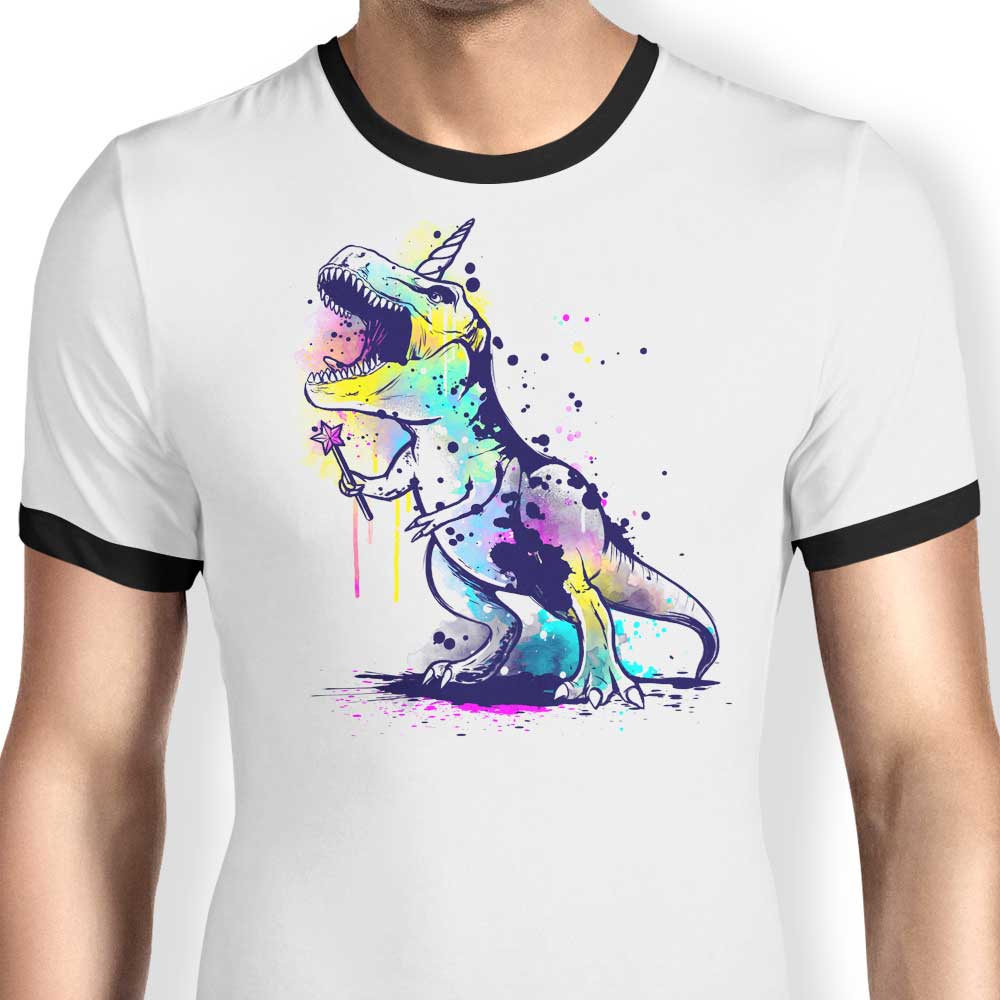 Unicornasaurus Rex Ringer - Adult & Kids T-Shirts, Sweatshirts & Hoodies apparel design preview 1