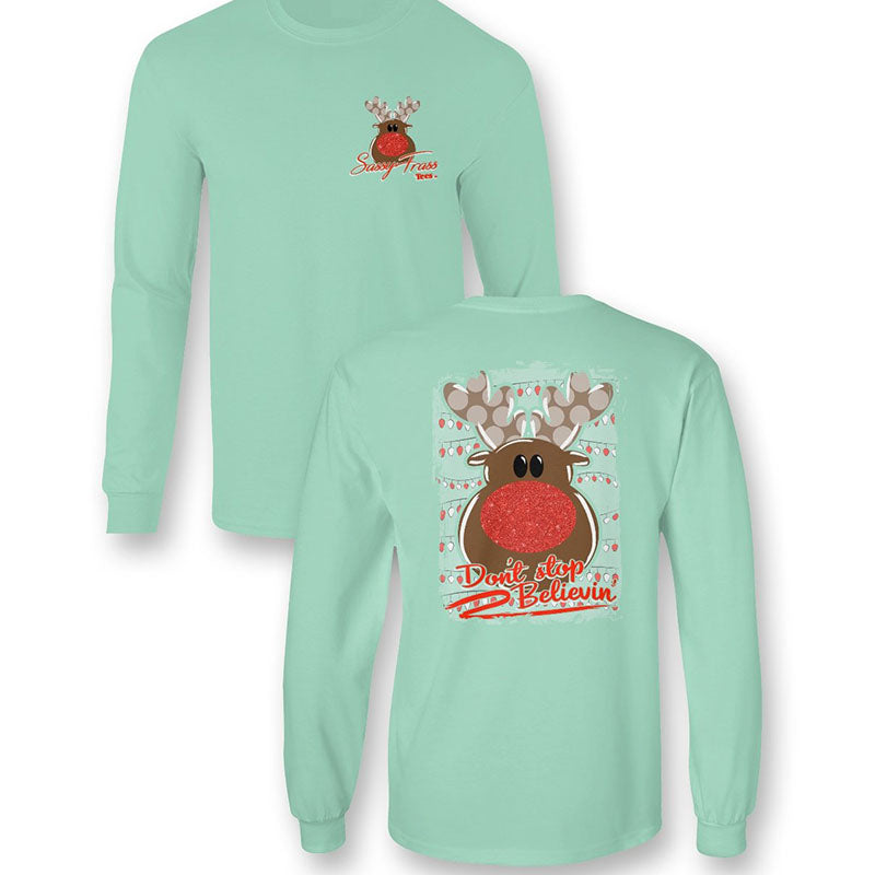 SALE Sassy Frass Don't Stop Believin Holiday Comfort - Adult & Kids T-Shirts, Sweatshirts & Hoodies apparel design preview 1