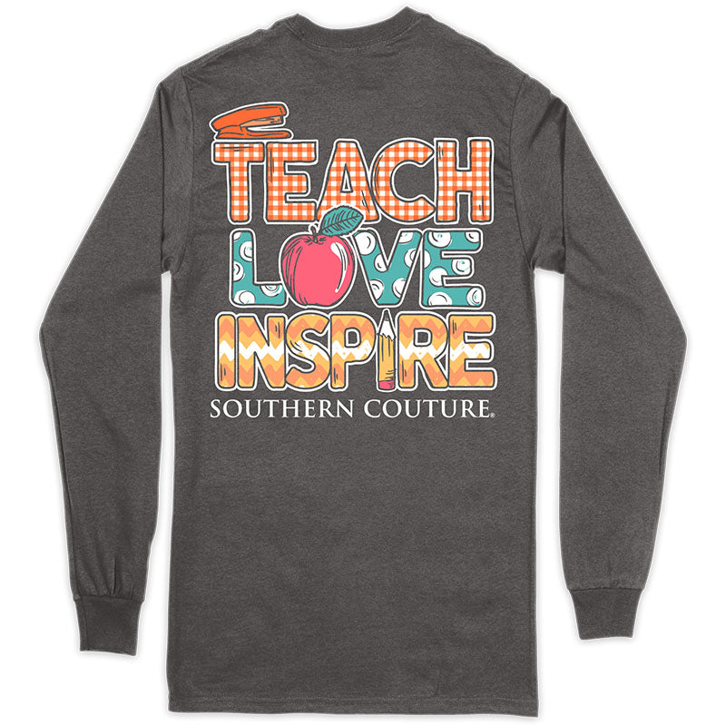Southern Couture Classic Teach Love Inspire - Adult & Kids T-Shirts, Sweatshirts & Hoodies apparel design preview 1