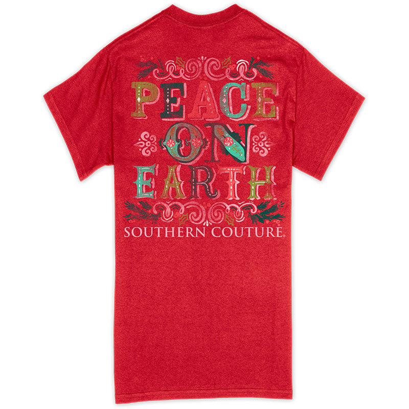 Southern Couture Classic Peace On Earth Holiday - Adult & Kids T-Shirts, Sweatshirts & Hoodies apparel design preview 1