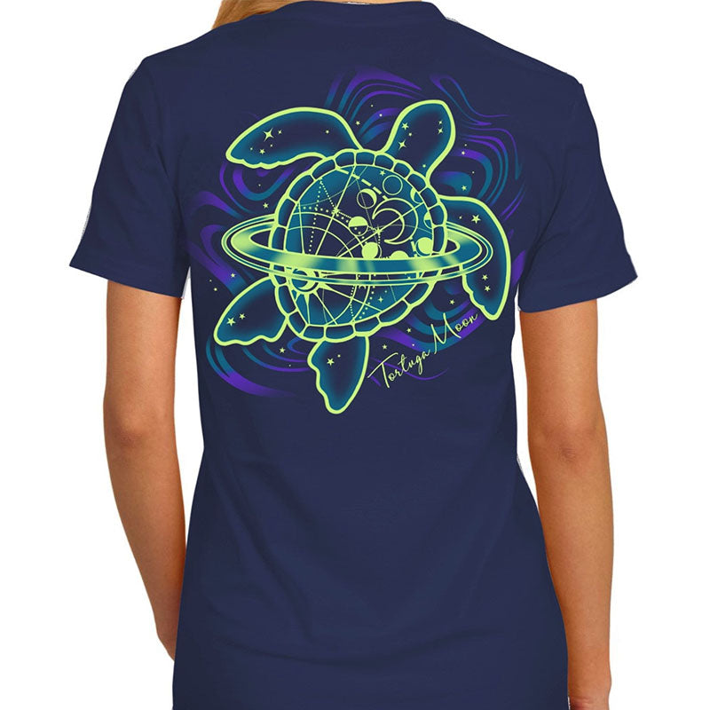 Southern Attitude Tortuga Moon Space Turtle Comfort - Adult & Kids T-Shirts, Sweatshirts & Hoodies apparel design preview 1