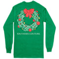 SALE Southern Couture Classic Christmas Wreath - Adult & Kids T-Shirts, Sweatshirts & Hoodies apparel design preview 1