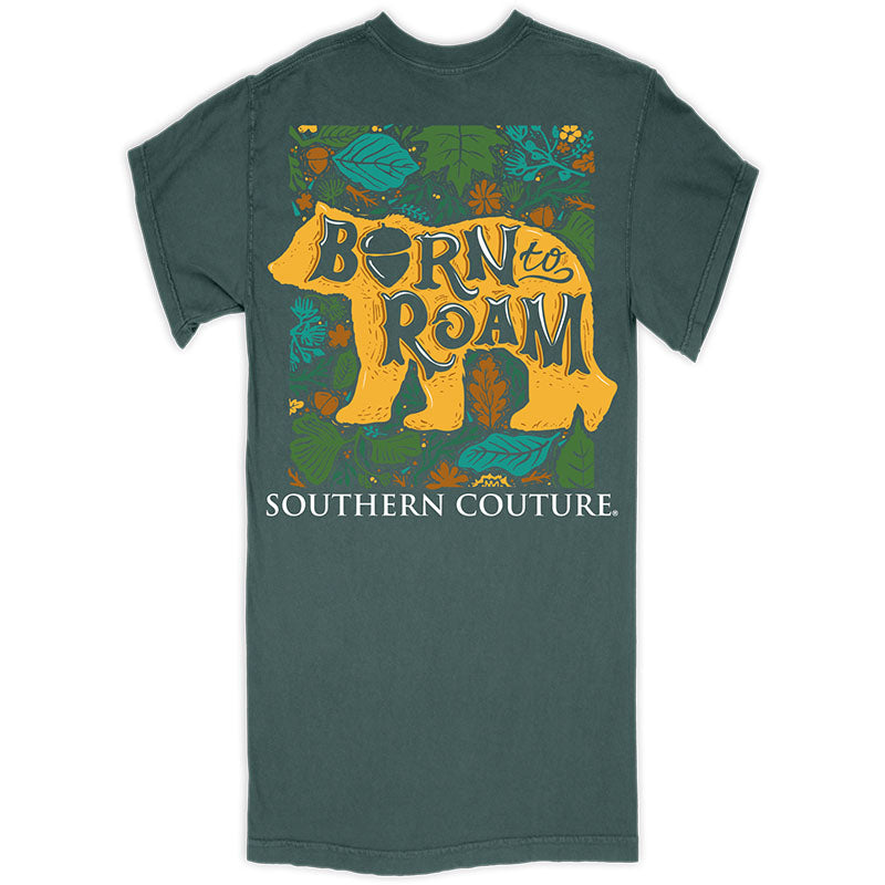 Southern Couture Born To Roam Bear Comfort Colors - Adult & Kids T-Shirts, Sweatshirts & Hoodies apparel design preview 1