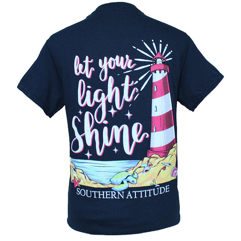Southern Attitude Let Your Light Shine Lighthouse - Adult & Kids T-Shirts, Sweatshirts & Hoodies apparel design preview 1