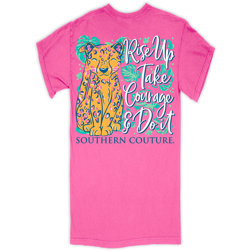 Southern Couture Rise Up Cheetah Comfort Colors - Adult & Kids T-Shirts, Sweatshirts & Hoodies apparel design preview 1