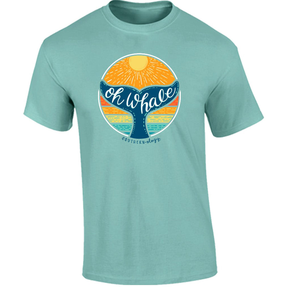 Southernology Oh Whale Sunset Comfort Colors - Adult & Kids T-Shirts, Sweatshirts & Hoodies apparel design preview 2
