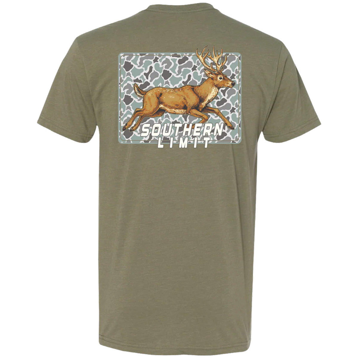 Southern Limit Camo Buck Deer - Adult & Kids T-Shirts, Sweatshirts & Hoodies apparel design preview 2