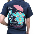Southern Attitude Preppy Joy Elephant Navy - Adult & Kids T-Shirts, Sweatshirts & Hoodies apparel design preview 1