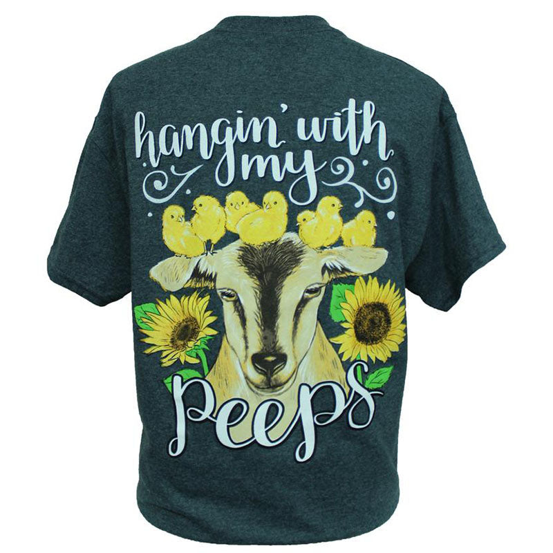 Southern Attitude Preppy Hangin With My Peeps Goat - Adult & Kids T-Shirts, Sweatshirts & Hoodies apparel design preview 1