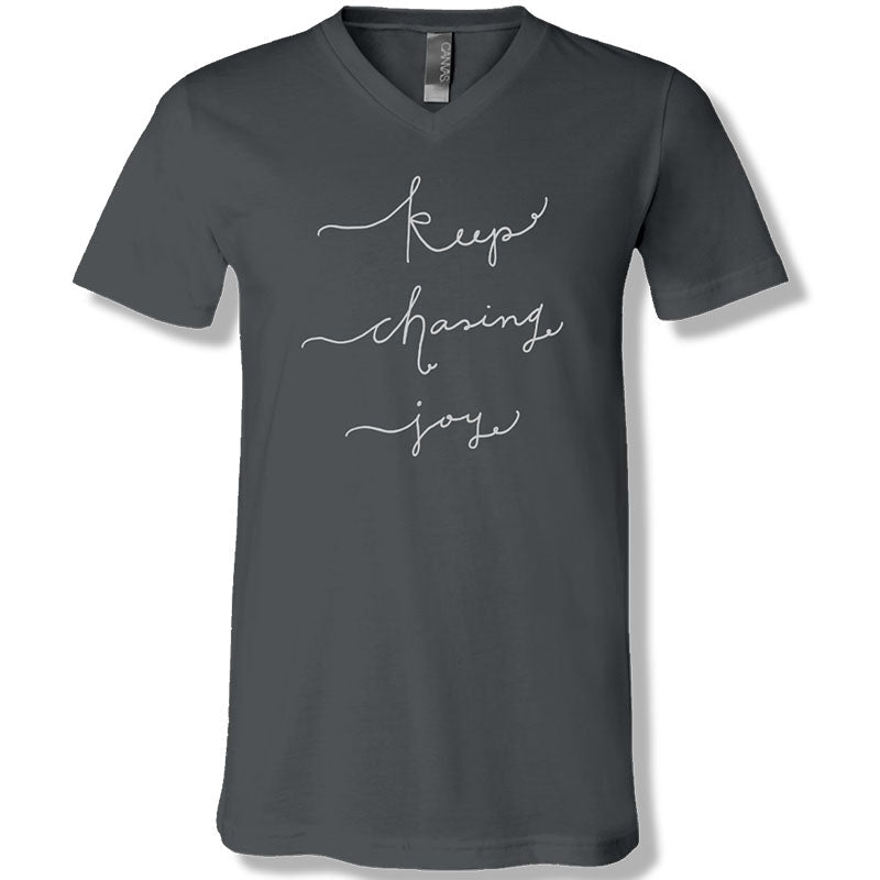 SALE Sassy Frass Keep Chasing Joy Canvas V-neck - Adult & Kids T-Shirts, Sweatshirts & Hoodies apparel design preview 2