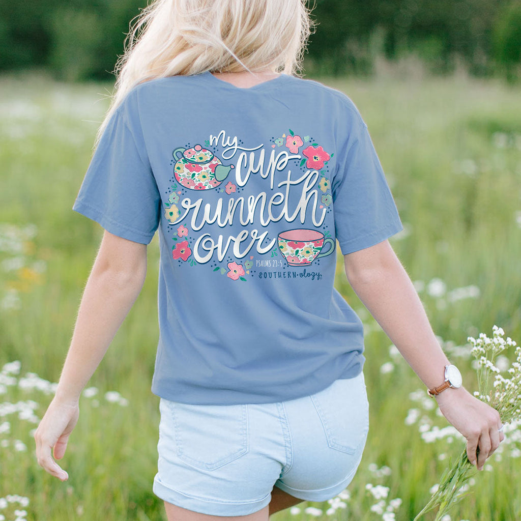 Southernology Cup Runneth Over Comfort Colors - Adult & Kids T-Shirts, Sweatshirts & Hoodies apparel design preview 1