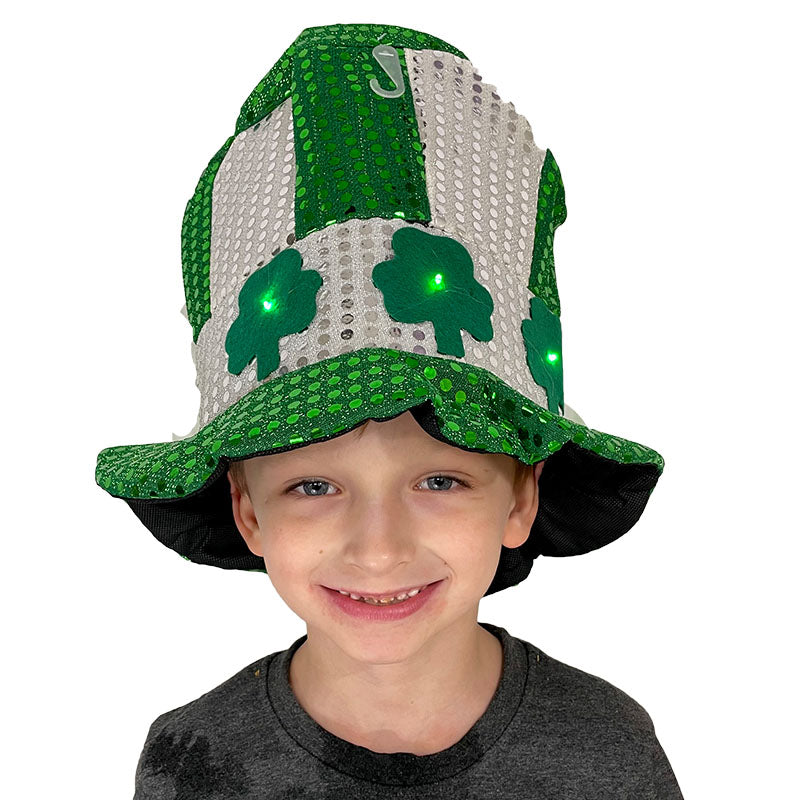IRISH ST.PATRICK'S LIGHT UP TOP HAT - Adult & Kids T-Shirts, Sweatshirts & Hoodies apparel design preview 1